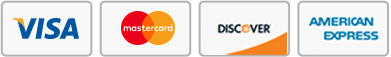 Visa, Mastercard, Discover and American Express