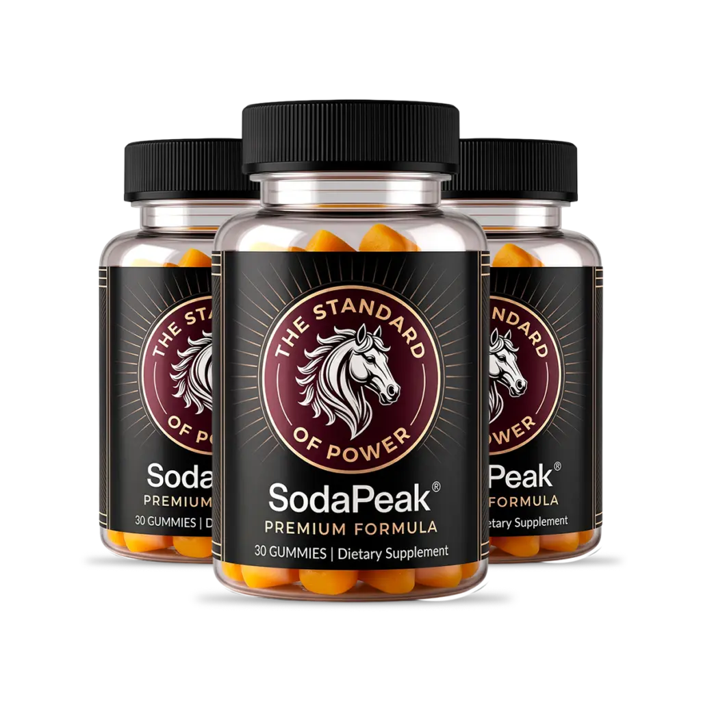 Three bottles of SodaPeak gummies